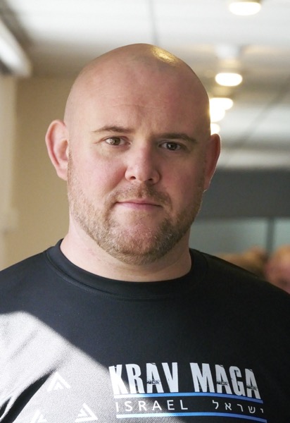 Ben Meconi - Krav Maga instructor and founder of AMK Canterbury teaching self-defense techniques